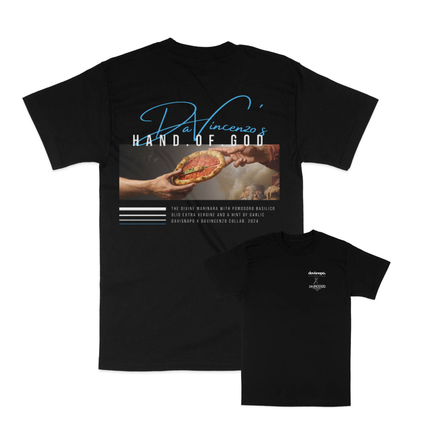 Da Vincenzo X Davisnapo Collab Hand of God Basic Shirt /Unisex