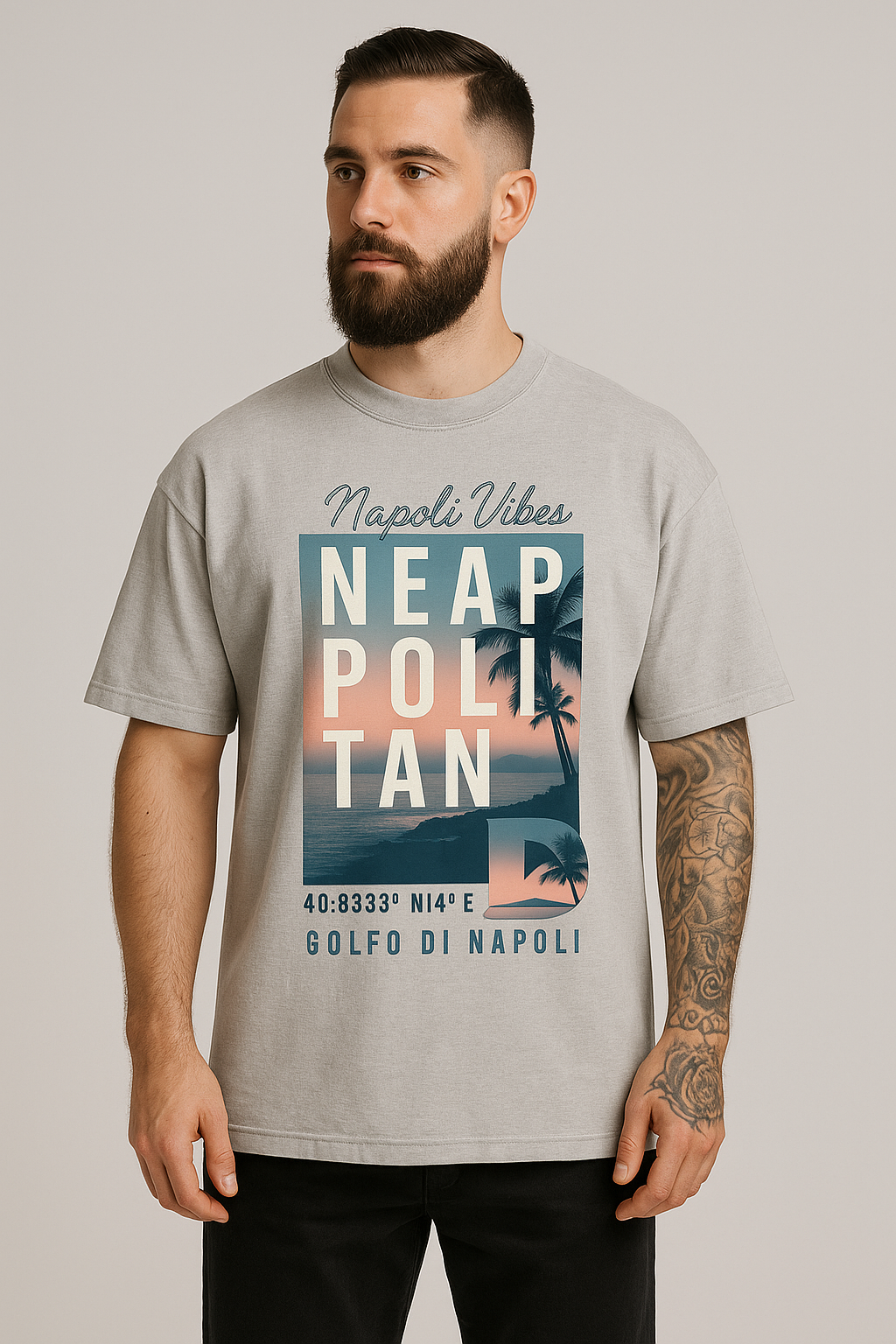 Neapolitan Sunset Vibes Oversized Shirt