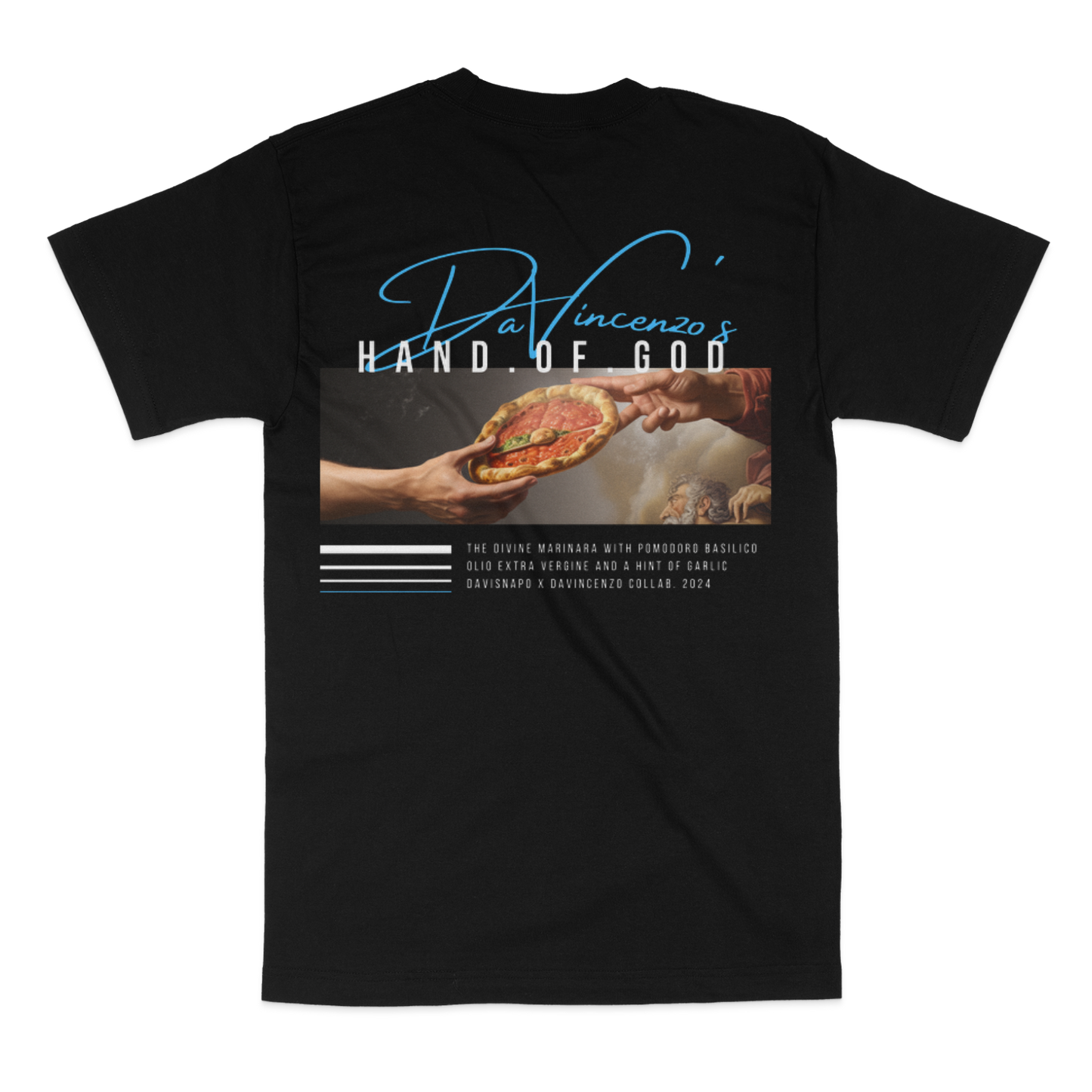 Da Vincenzo X Davisnapo Collab Hand of God Basic Shirt /Unisex