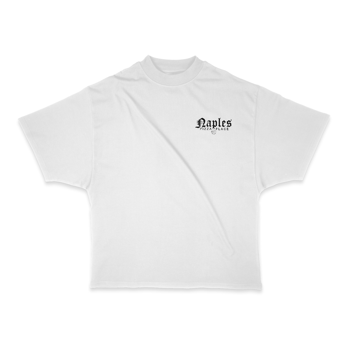 Naples Pizza Place Heavy Weight (200 GSM) Oversized T-Shirt, White /Unisex