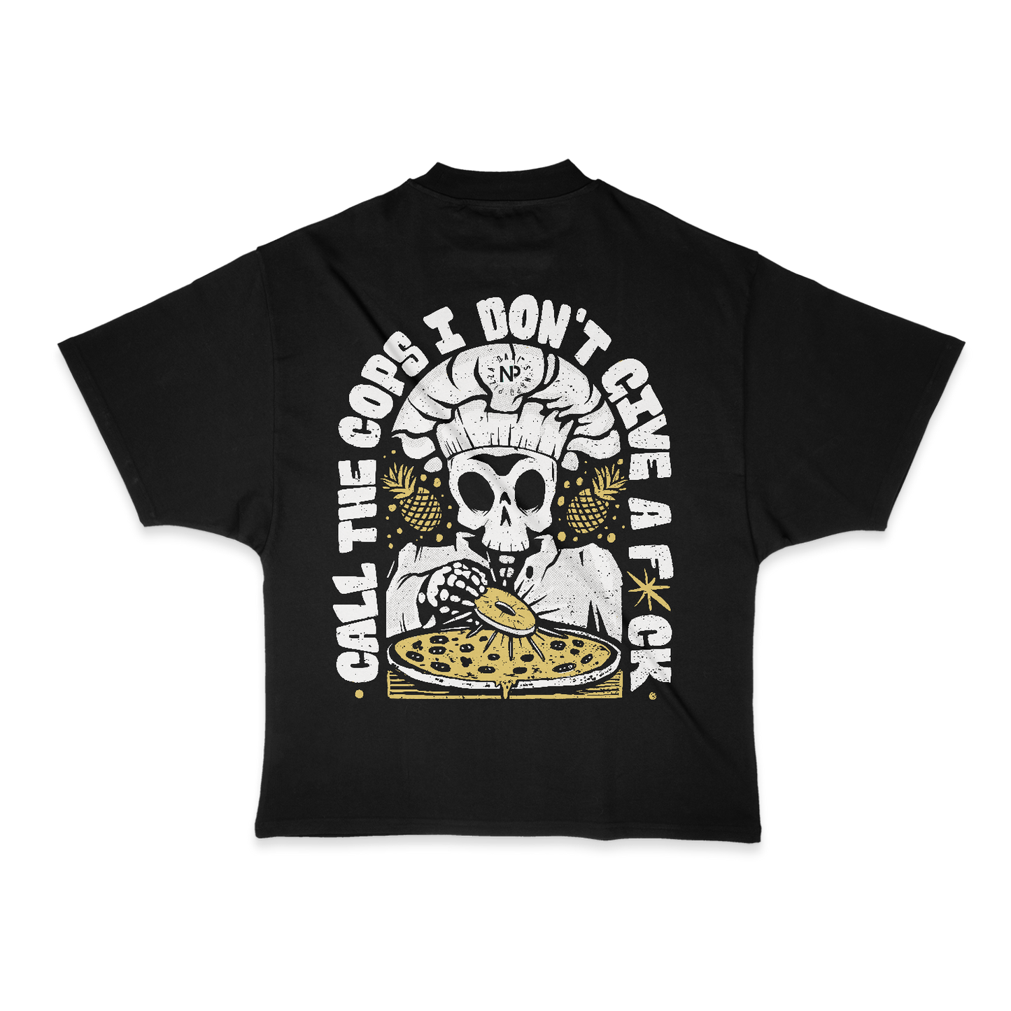 Call the Cops Heavy Weight (200 GSM) Oversized T-Shirt, Black /Unisex