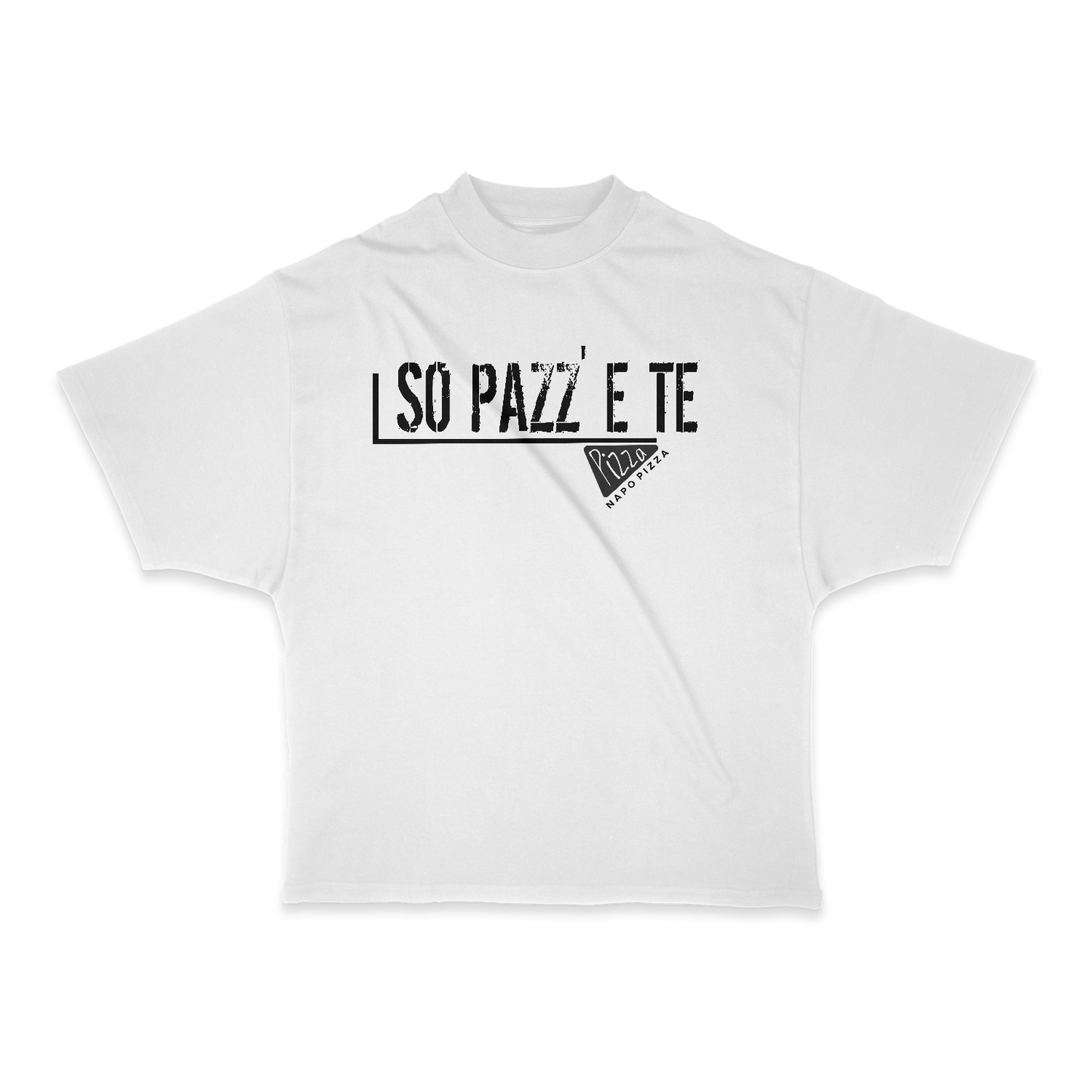 So Pazz' e te Heavy Weight (200 GSM) Oversized T-Shirt, White /Unisex