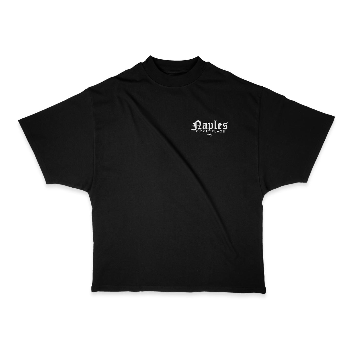Naples Pizza Place Heavy Weight (200 GSM) Oversized T-Shirt, Black /Unisex