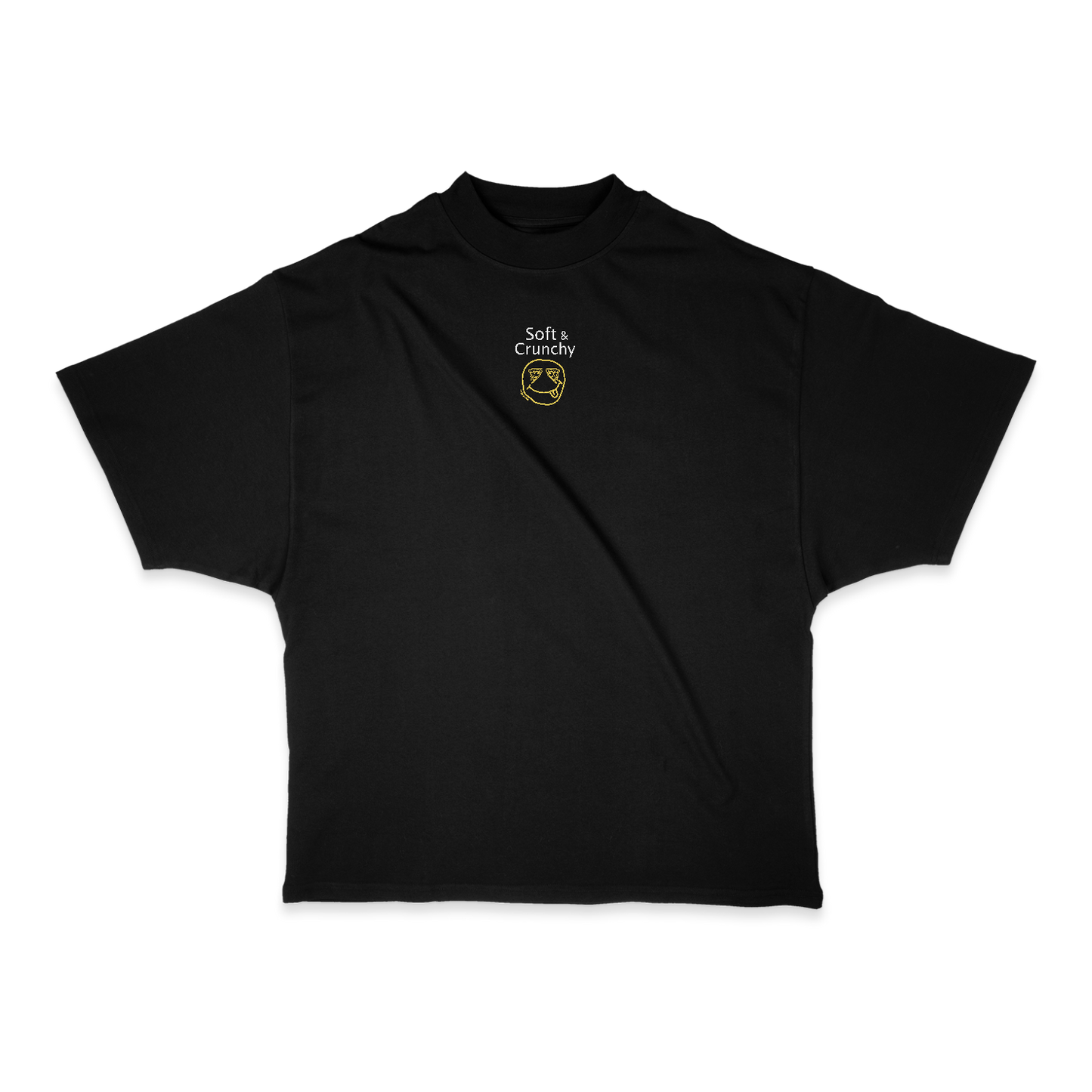 Soft&Crunchy Heavy Weight (200 GSM) Oversized T-Shirt, Black /Unisex