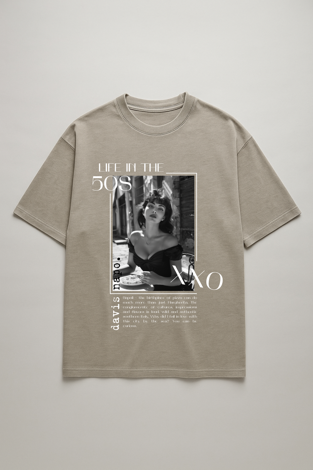 Naples Noir Oversized T-Shirt – Black