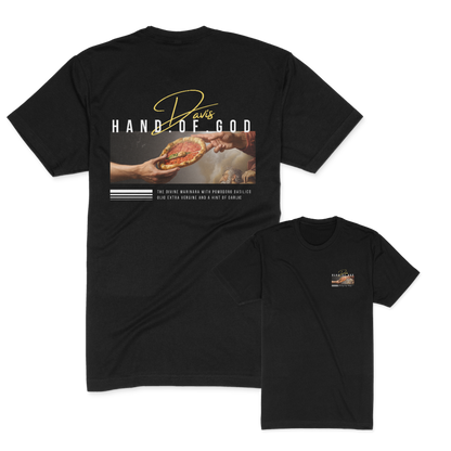 Davis Hand of God Organic T-Shirt,  Black /Unisex