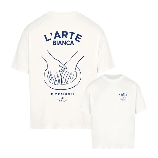 L'Arte Bianca Heavy Weight (240 GSM) Oversized Shirt, White /Unisex