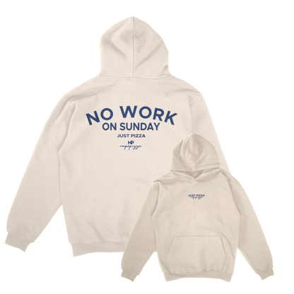No work on Sunday Oversized Hoodie Natural Raw /Unisex