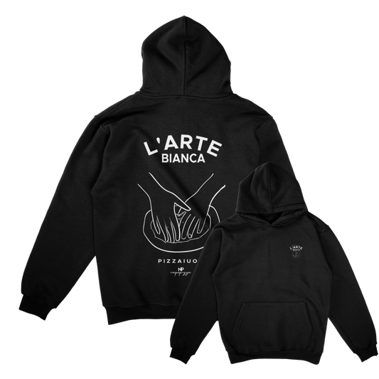 L'Arte Bianca Heavy Oversized Hoodie Black & White /Unisex