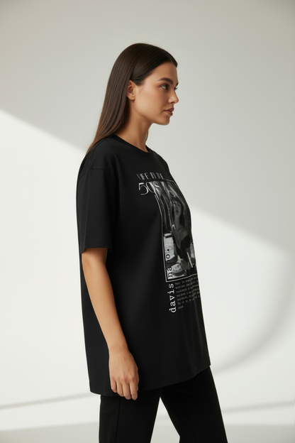 Naples Noir Oversized T-Shirt – Black