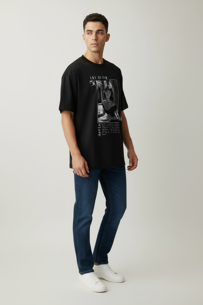 Naples Noir Oversized T-Shirt – Black