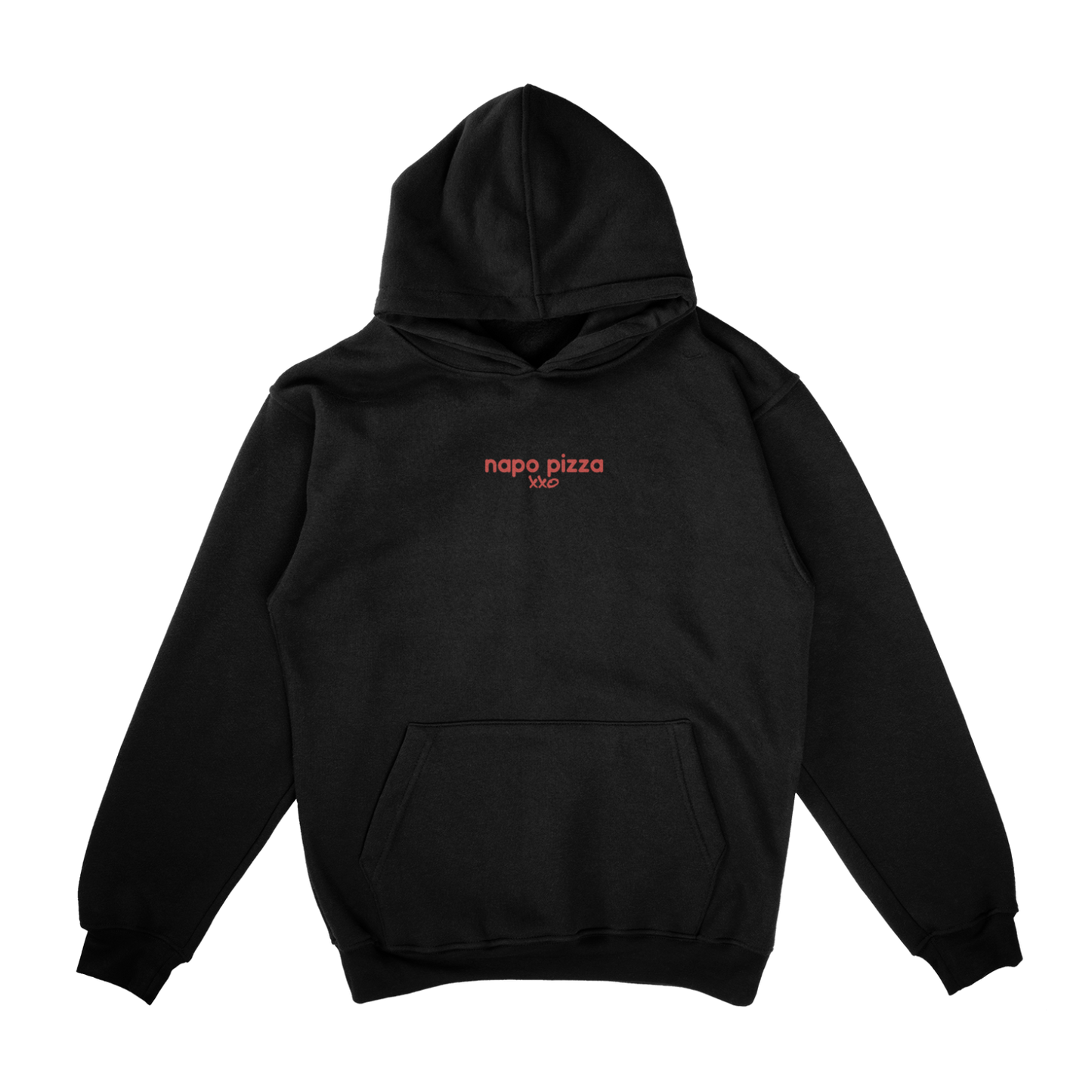 Stile Napoletano Oversized Hoodie Black, Natural Raw /Unisex