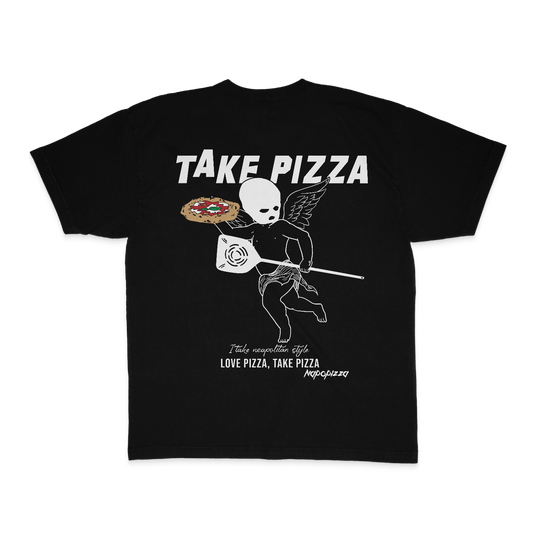 Take Pizza Black Oversized t-shirt