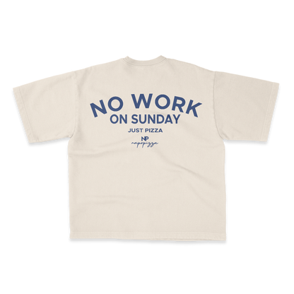 No work on Sunday Heavy Weight (200 GSM) Oversized T-Shirt, Natural Raw /Unisex
