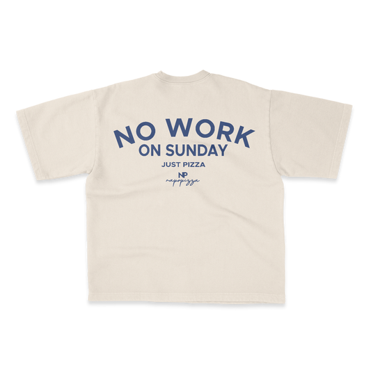 No work on Sunday Heavy Weight (200 GSM) Oversized T-Shirt, Natural Raw /Unisex