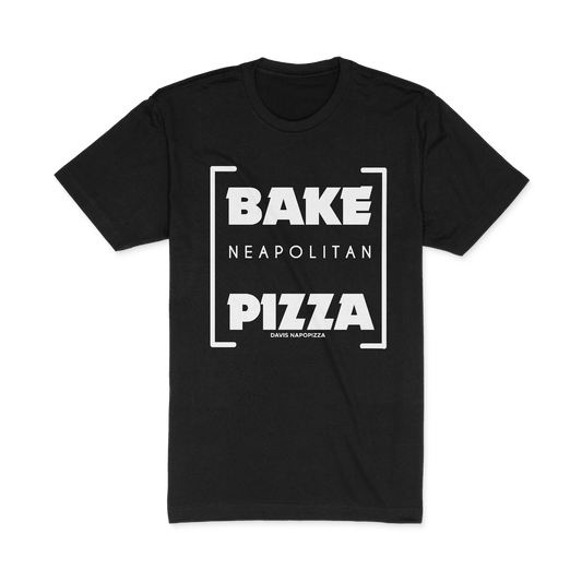 Bake Pizza Organic Regular T-Shirt,  Black & White /Unisex