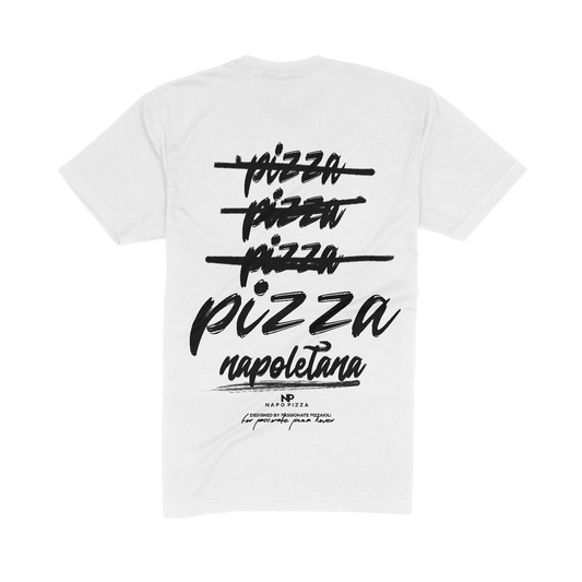 Only Pizza Organic Regular T-Shirt,  Black & White /Unisex