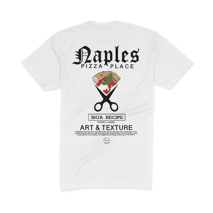 Naples Pizza Place Organic Regular T-Shirt,  White /Unisex