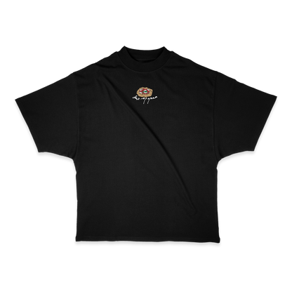 Never Give up Heavy Weight (200 GSM) Oversized T-Shirt, Black  /Unisex