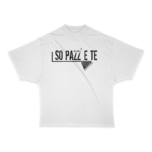 So Pazz' e te Heavy Weight (200 GSM) Oversized T-Shirt, White /Unisex