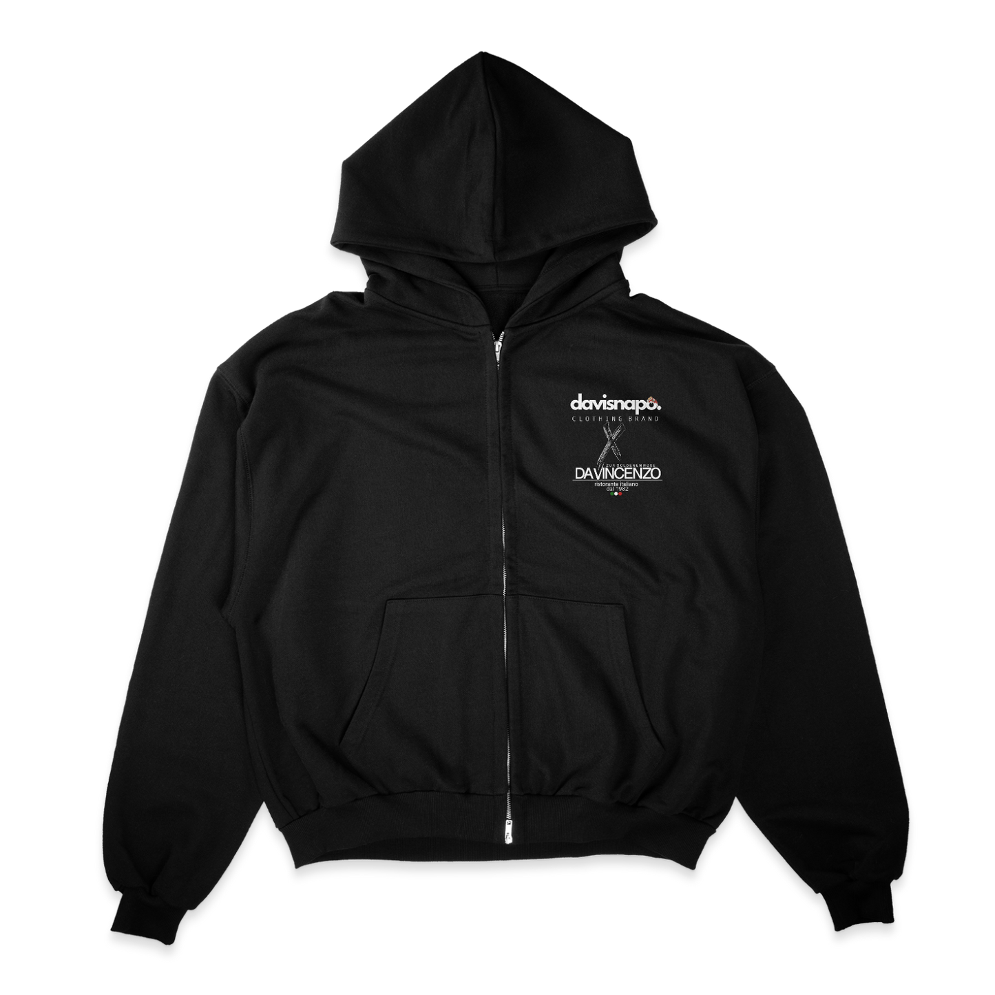 Da Vincenzo X Davisnapo Collab Oversized Zipper Hoodie /Unisex