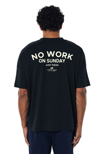 No work on Sunday Heavy Weight (200 GSM) Overszied T-Shirt Black /Unisex