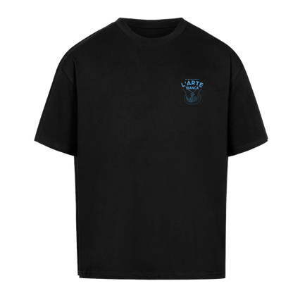 L'Arte Bianca Heavy Weight (240 GSM) Oversized Shirt NapoBlue in Black /Unisex