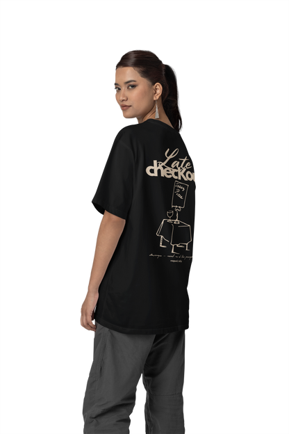 Todays Pizza Oversized Heavy Weight  T-Shirt Black Vanilla /Unisex