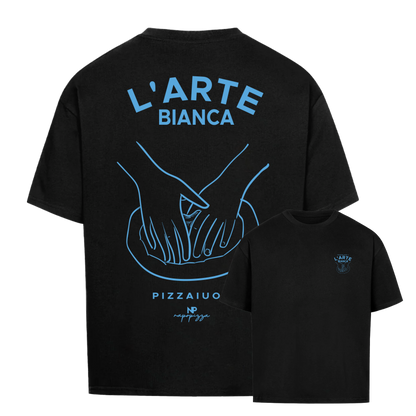 L'Arte Bianca Heavy Weight (240 GSM) Oversized Shirt NapoBlue in Black /Unisex