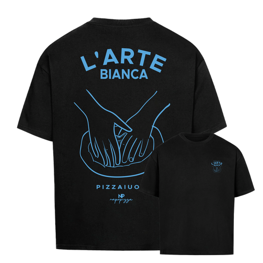 L'Arte Bianca Heavy Weight (240 GSM) Oversized Shirt NapoBlue in Black /Unisex