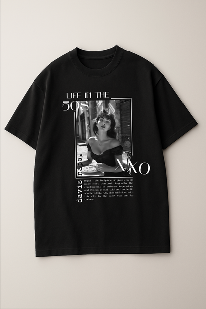 Naples Noir Oversized T-Shirt – Black