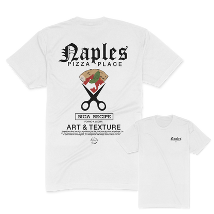 Naples Pizza Place Organic Regular T-Shirt,  White /Unisex